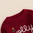 thumbnail image 4 of Toddler Baby Girl Boy Merry Christmas Sweaters Jolly Long Sleeve Crewneck Warm Knit Pullover Sweatshirt Tops Cute Fall Winter Clothes, 4 of 8