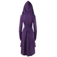 thumbnail image 3 of Turilly Women's Casual Long Sleeve Ladies Sweatshirts with Hood Solid Bandage Dress, 3 of 9