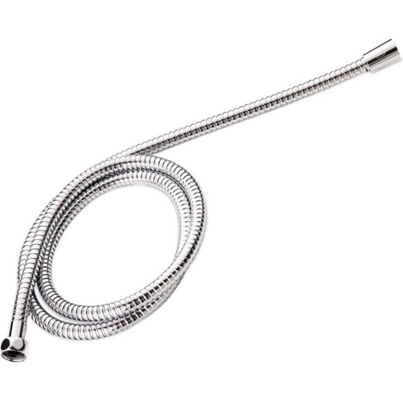 PinesC Shower Hose 1.5M 2M Stainless Steel Plumbing Flexible Bathroom Bath Shower Tube Head Silicone Hose Showerhead Hose (Color : Silver, Size : 150CM) Silver 150CM Silver 150CM