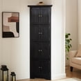 thumbnail image 6 of 2026 Trending 4-Tier 72” Corner Kitchen Pantry Cabinet - 8-Door Farmhouse Storage Cabinet for Kitchen, Bathroom & Living Room, 6 of 16