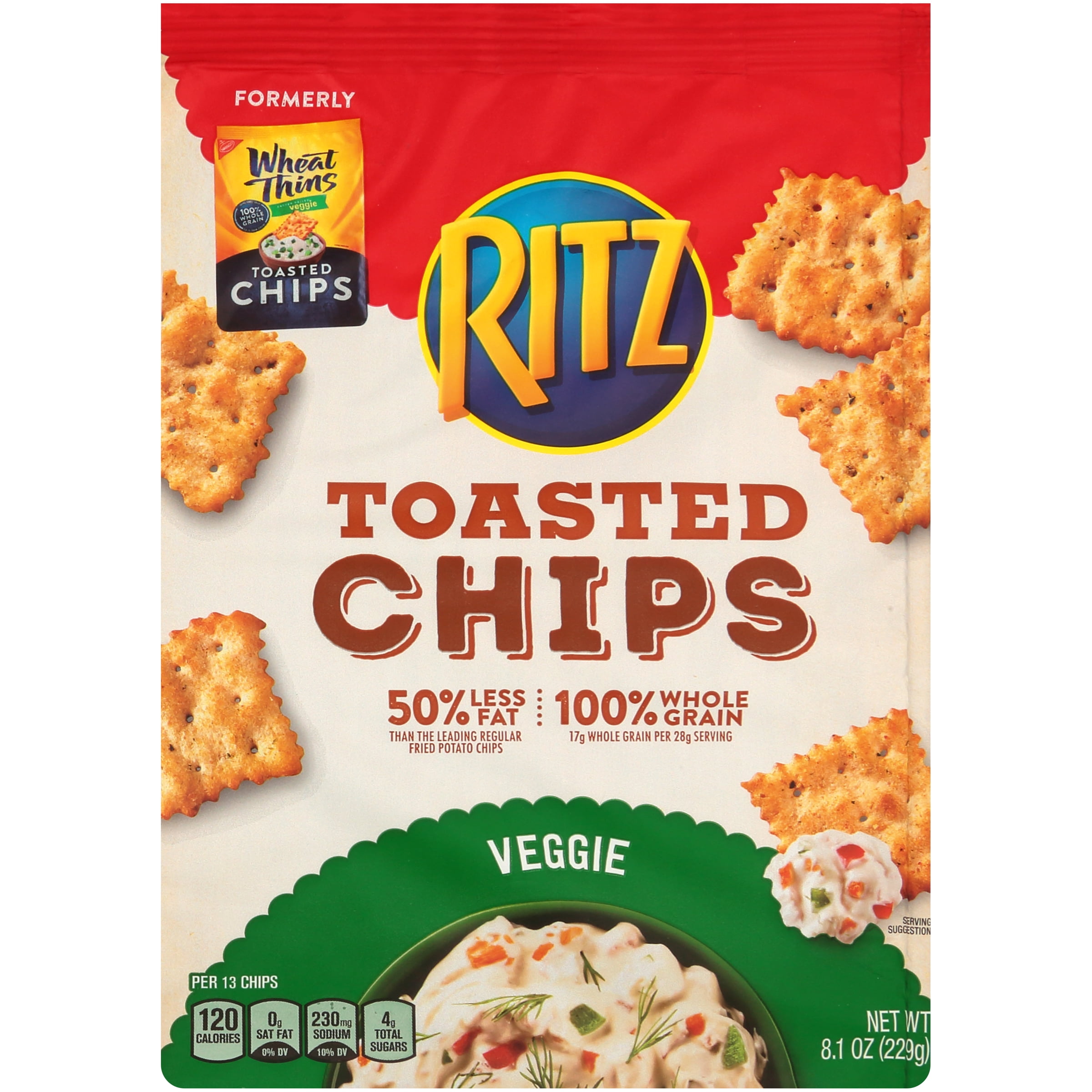 Nabisco Ritz Garden Valley Veggie Toasted Chips, 8.1 Oz.