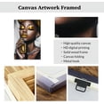 thumbnail image 5 of ZHONGYUTONG Yellow African American Wall Art Black Women Art Wall Decor Elegant Woman Canvas Prints Fashion Charm Girl Poster for Female Bedroom Home Framed (20.00" x 30.00"), 5 of 5