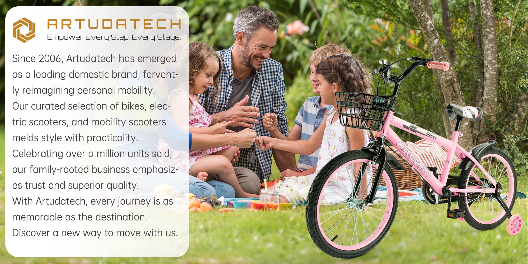 ARTUDATECH 14/16/18 Inch Kids Bike for Ages 3-10 Years Old Boys Girls, Kid's Bikes with Training Wheels, Basket, Dual Brake, Children Bicycle for Kids and Toddler Beginners, Pink/Red