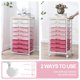 thumbnail image 5 of Carrito de almacenamiento rodante SYKIARIOL con 8 cajones rosa, 5 of 9