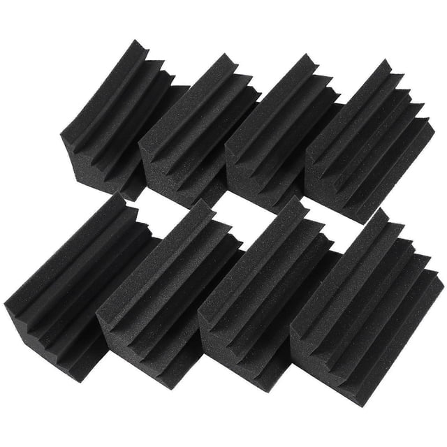 New 8 Pack of 4.6 in X 4.6 in X 9.5 in Black Soundproofing Insulation Bass Trap Acoustic Wall Foam P