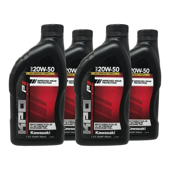Kawasaki Genuine OEM KPO 20W-50 Engine Oil K61021-102-01Q - 4 Pack