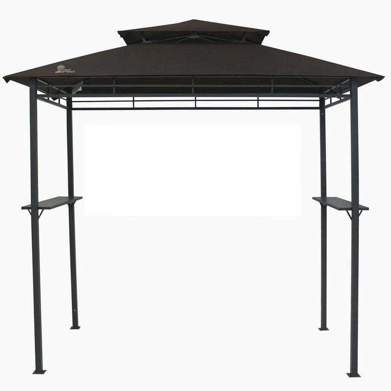 Palm Springs Deluxe 8FT Double-Tier Barbecue Canopy BBQ Brown Walmart.com