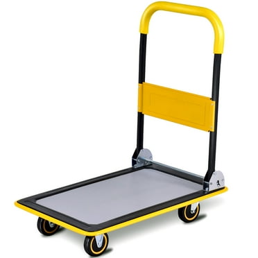 Costway TL32901 19lbs-330lbs 29x19 Inches Foldable Dolly Cart Push Platform