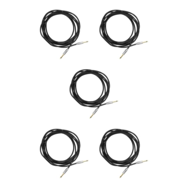 stanreset 1/2/3/5 Guitar Pedal Audio Cable Patch Cord Noise Reduction 6.35mm Effect Wire Stable Performance Bass Sound Connector Playing 10m 5PCS