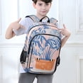 thumbnail image 6 of FORMRS Unisex School Backpack 17" Student Travel Bag with Laptop Compartment, Pink Leaves, 6 of 7