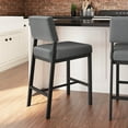 thumbnail image 5 of Amisco Avery 30 In. Bar Stool - Grey Woven Fabric / Black Metal, 5 of 9