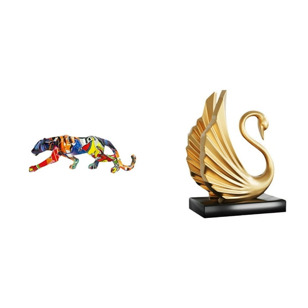 Estatua De Cisne, Escultura De Animal, Figura Decorativa Caminando, Adorno, Colección De Mesa, Pieza De Arte Moderno Para Estantería, Sala De Estar, Armario, Decoración Del Hogar