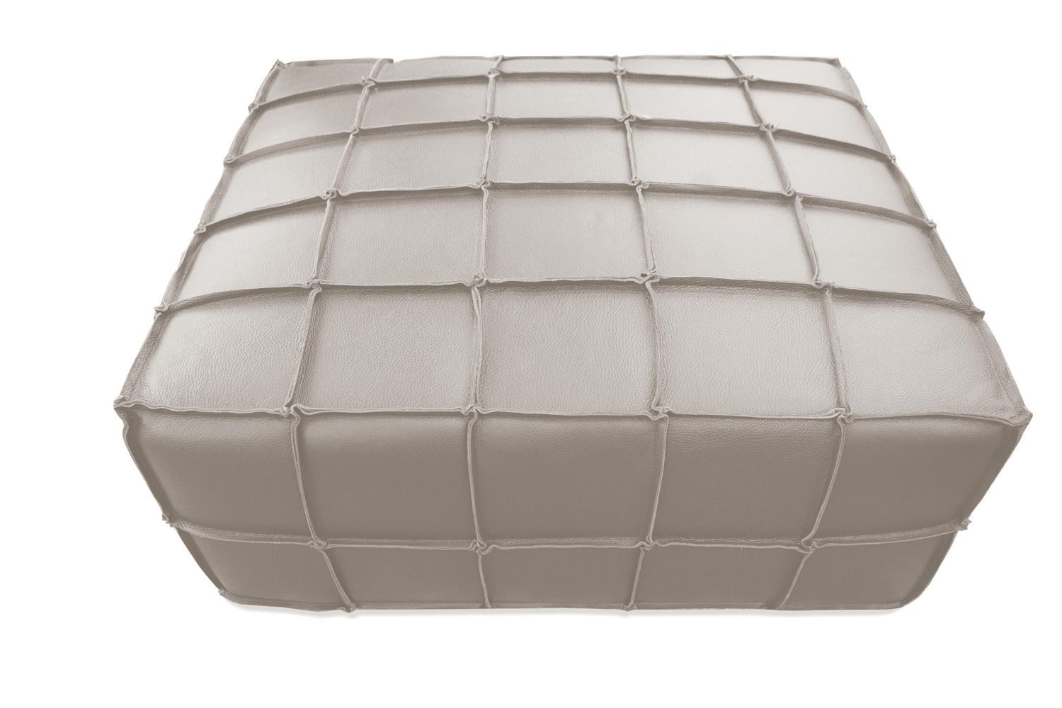 Topline Home Furnishings Ottoman, Black 100% Top Grain Leather