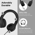 thumbnail image 3 of ¡Nuevo! LilGadgets Connect + PRO Kids Premium Volume Limited auriculares con cable con SharePort y micrófono en línea (niños) - Negro, 3 of 3