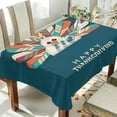 thumbnail image 4 of Coolnut Thanksgiving Turkey Tablecloth, Waterproof Washable Polyester Square Table Cover, Durable Tablecloth for Kitchen Dining Table Party Decor, 54"X 72", 4 of 7