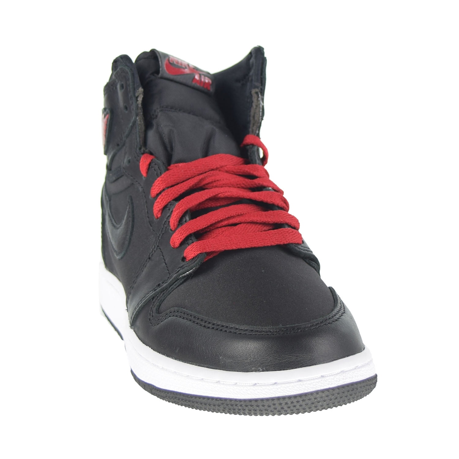 air jordan 1 retro high og black metallic silver gym red
