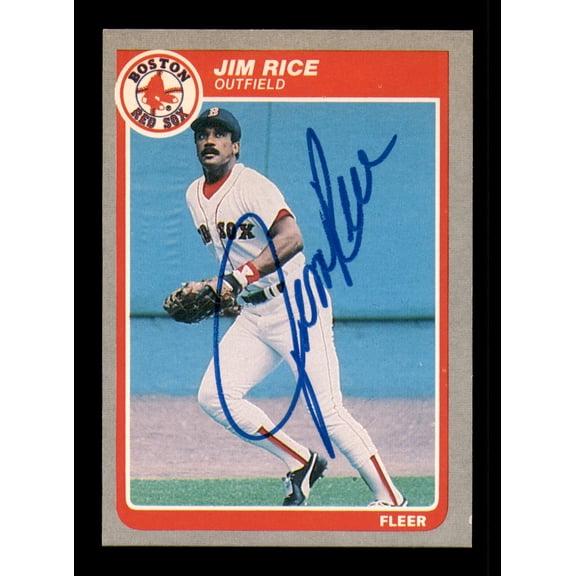 Jim Rice Autographed 1985 Fleer Card #168 Card Boston Red Sox SKU #241261