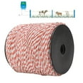 thumbnail image 4 of 500M White Red Electric Livestock Fence Wire with Stainless Steel Conductive Rope, Highly Conductive, Visible, Multi Strands, Suitable for Electric Livestock Fence, 4 of 7