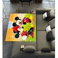 thumbnail image 1 of DEYOU Cute Mickey & Minnie Mouse Cartoon Pattern Area Rugs 5 x 7ft Floor Carpet Mat for Living Dinning Room Bedroom Kitchen Hallway Office Decor, 1 of 6