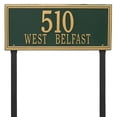 thumbnail image 1 of Whitehall Products 6115GG Estate Lawn Two Line Double Line Address Plaque, Green & Gold, 1 of 1