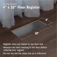 thumbnail image 2 of Imperial 4" x 10" White Louvered Polystyrene Floor Register, 1-pk, 2 of 6