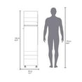thumbnail image 2 of Pemberly Row Cluster Wardrobe with Mirror Engineered Wood Black, 2 of 7
