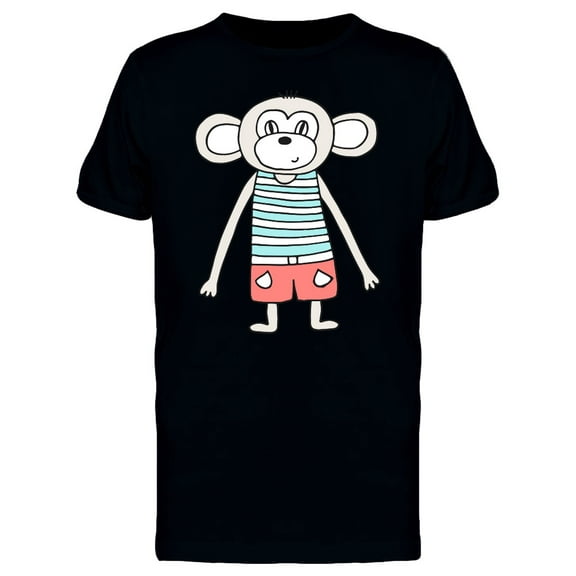 Cartoon Monkey In Summer Clothes Tee Men's -Image by Shutterstock