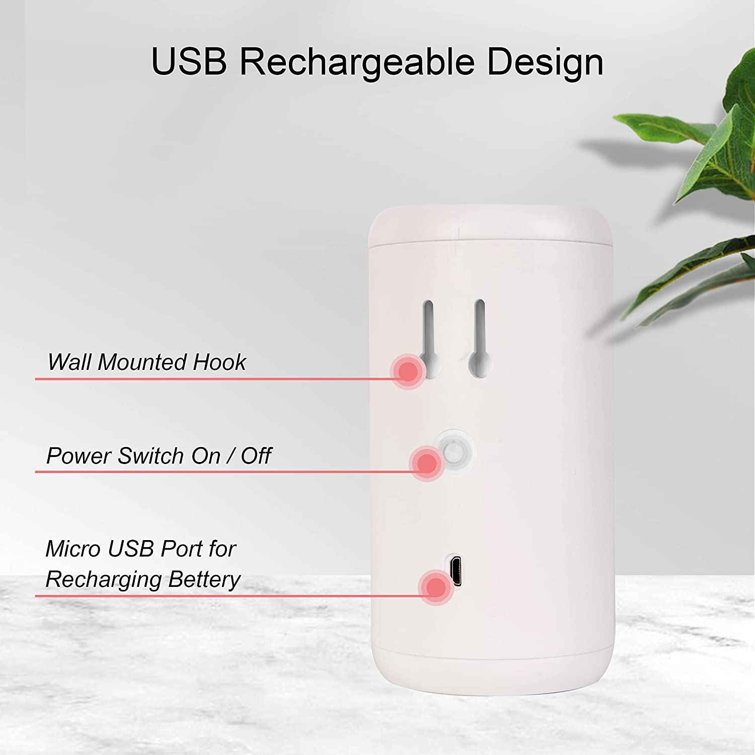 Distributeur De Dentifrice électrique Automatique – Détection Par Capteur, 3 Supports Brosses à Dents, Rechargeable USB (blanc)
