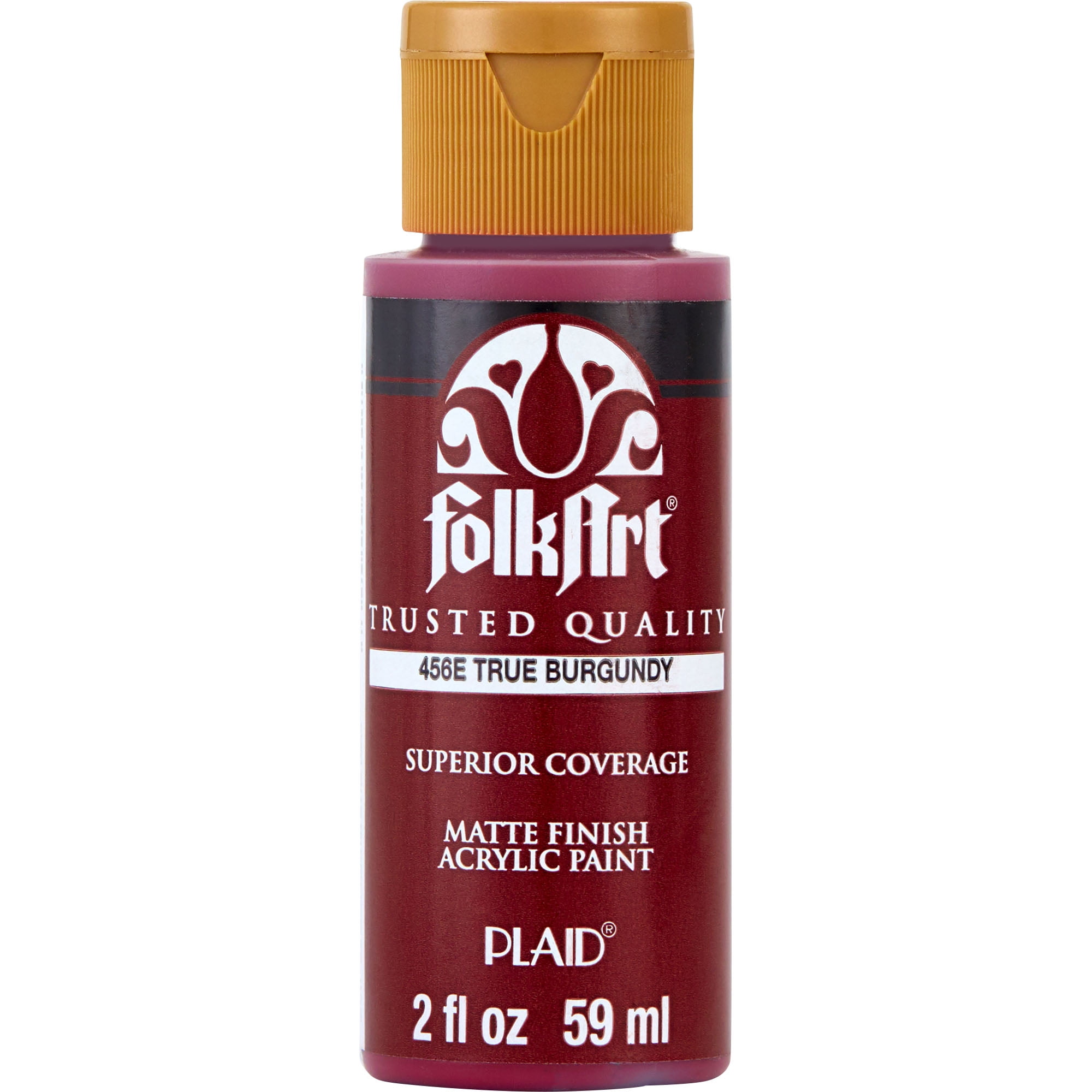 FolkArt Acrylic Craft Paint, Matte Finish, True Burgundy, 2 fl oz