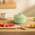 thumbnail image 4 of Blukids Ceramic Small Baking Bowl Pudding Cup Oven Usable Dessert Bowl Pot Tableware Baking(Green), 4 of 5