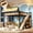 Natural, variant on Bellemave Mid Loft Bed with Desk and Storage Esports Gaming Series Metal Loft Bed with LED Lights Twin Size Loft Bed Frame with Shelf for Teens, Gamers, No Box Spring Needed, Twin