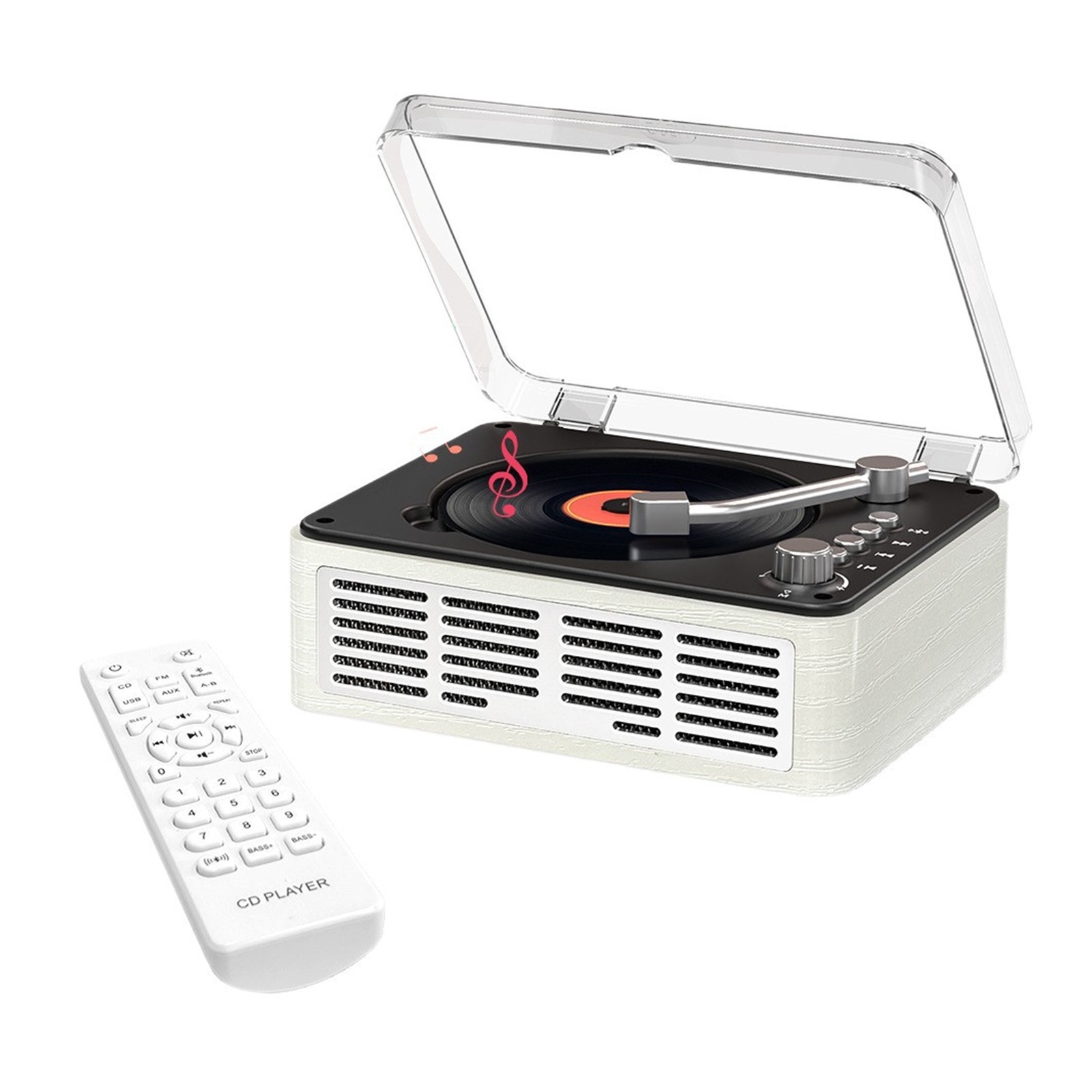 High-End Retro Bluetooth CD Player Disc Music Player Stylish Audio System for Home Use