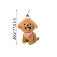 thumbnail image 3 of Adorable Plush Puppy Toy with Cherry Hat and Patterned Scarf Soft Stuffed Animal for Kids and Adults Gift Collectible,Birthday Gift, 3 of 5