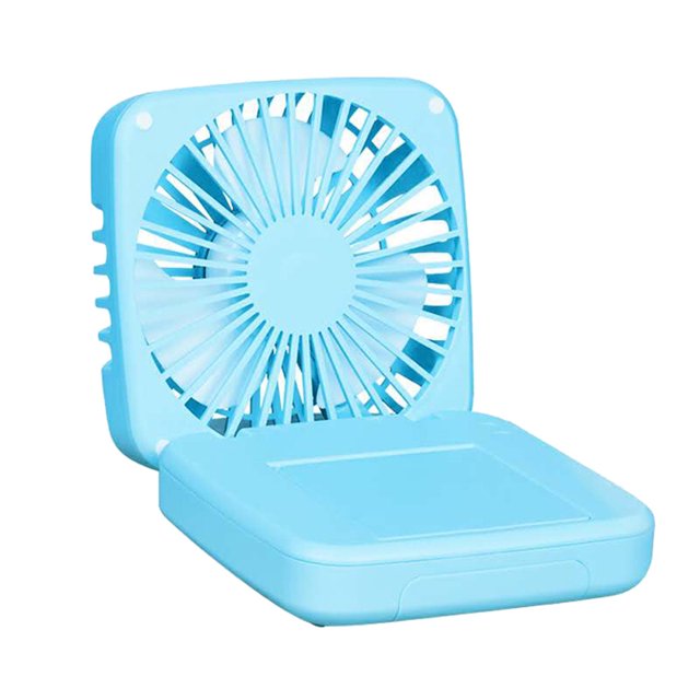 Mini ventilador portátil con espejo de maquillaje y soporte para teléfono Computadora de mano U Romacci Admirador