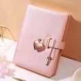 thumbnail image 4 of Diary with lock and key, heart-shaped combination lock, locked diary for girls, reading diaries for personal organizers (B), 4 of 5