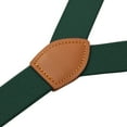 thumbnail image 3 of Buyless Fashion Leather End 2 Pack Suspenders for Men - 48" Elastic Adjustable Straps 1" - Y Shape - 5136-2-Hunter-Green, 3 of 7