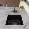 thumbnail image 4 of Pemberly Row Black Matte Square 18" x 18" Undermount/Drop In Fireclay Prep Sink, 4 of 9