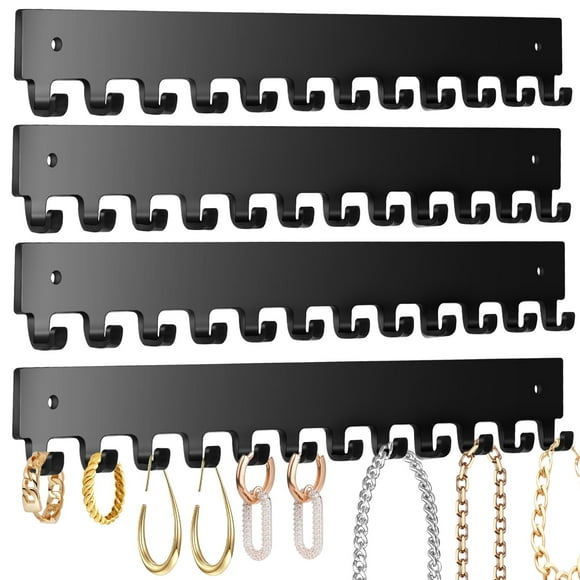 Organizador de joyas Milylove, soporte acrílico para collares, paquete de 4 unidades, color azul