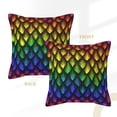 thumbnail image 3 of Bingfone Decorative Pillow Covers 20"X20" Dragon Scales Couch Pillow Cases Modern Farmhouse Covers For Couch Sofa Bed, 3 of 9