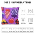 thumbnail image 5 of SHANXI  Purple Pink Pineapple Fruit Summer Artistic Abstract Tropical Fruit Pillow Covers Pillowcases Home Decor Bed Couch Sofa Office Living Room Cushion 12x12in, 5 of 5