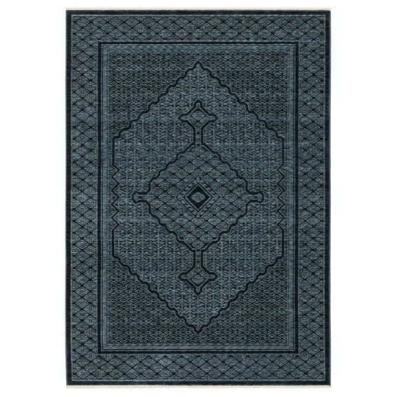 Oriental Weavers Capella Area Rug - CAP01 - 2'3" x 7'6" - in Blue/ Teal - Vintage Inspired, Stain Resistant, Family and Pet Friendly , Entryway, Hallway Runner Rug
