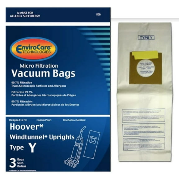 Hoover Wind Tunnel Vacuum Cleaner Type Y Bags  3 Bags In Pack