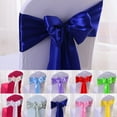 thumbnail image 4 of 10Pcs Chair Sashes Satin Chair Cover Bands for Wedding Party Hotel Decorations, 4 of 7