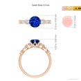 thumbnail image 5 of ANGARA Lab Grown 1.2 Ct Blue Sapphire Diamond Engagement Ring for Women in 14K Rose Gold (Size-6.5mm) | September Birthstone, Anniversary, Jewelry Gift for Women | Lab-Grown Blue Sapphire Ring, 5 of 8
