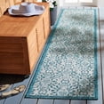 thumbnail image 2 of SAFAVIEH Courtyard Zenji Floral Indoor/Outdoor Runner Rug, Grey/Blue, 2'2" x 9', 2 of 8