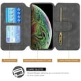 thumbnail image 2 of Xpm Case for Apple iPhone 13 Pro (6.1") Wallet Case Magnetic Detachable Zipper Pocket PU Leather Flip Pouch with 7 Credit Card Slots Holder Cover - Black, 2 of 7