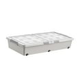 thumbnail image 4 of Caja de almacenamiento debajo de la cama, contenedor de almacenamiento debajo de la cama, organización multifuncional con cubierta para libros, juguet 100CMX50CMX17cm, 4 of 8