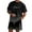 Dark Gray, variant on Men Short 2 Piece Sets Oversized Short Sleeve Round Neck Drawstring Summer Shorts Sets Tracksuits Fashion Print Outfits (Brown_06 ,L)