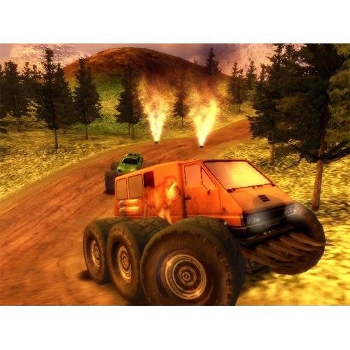 Monster Truck Mayhem Game for Nintendo Wii with Wheel Controller