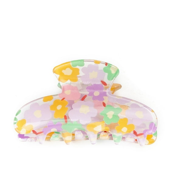 2pcs Flower PVC Claw Hair Clips Colorful 83x43x41mm
